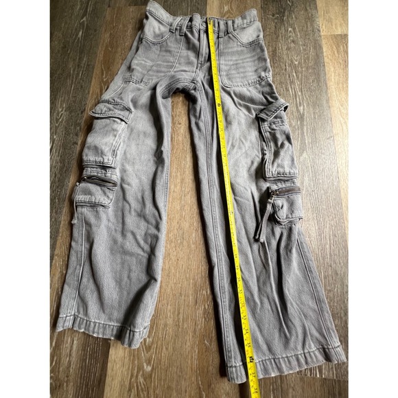 Aeropostale Cargo Pants Womens S Small Grey Excellent Mid Rise Wide Leg Utility - Picture 6 of 7